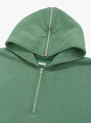 A.PRESSE Sailor Half Zip Hoodie - Green