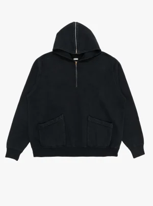 A.PRESSE Sailor Half Zip Hoodie - Black