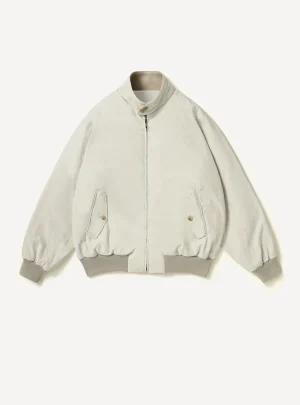 A.Presse Cotton Silk Back Gabardine Harrington Jacket - Front