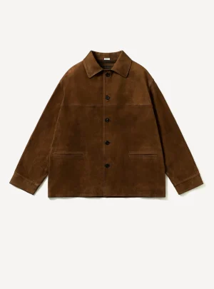 A.Presse Leather Chore Jacket - D.Brown