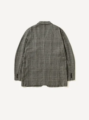 A.Presse Washed Alpaca Linen Tweed Jacket - Grey