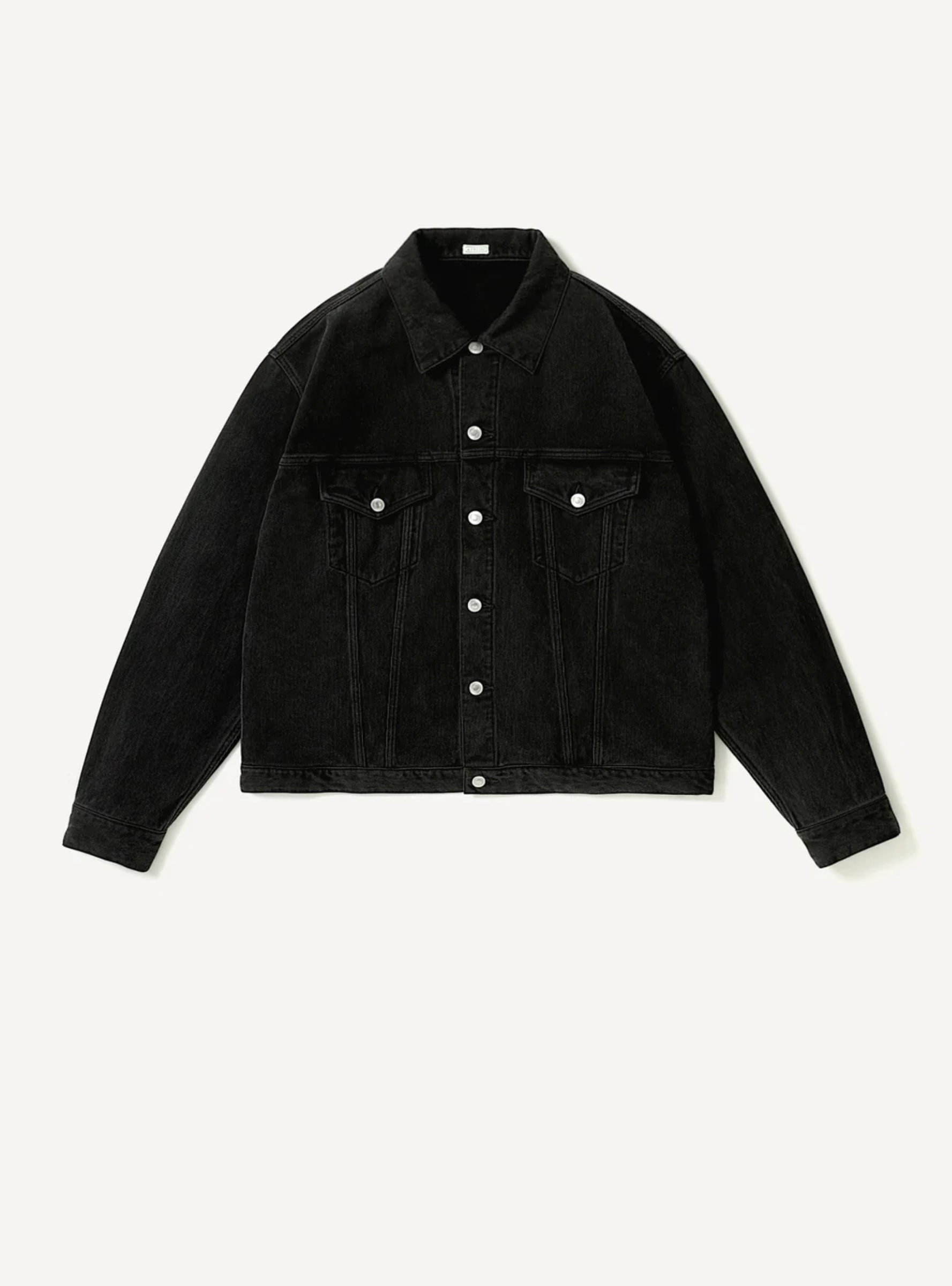 A.Presse Washed Silk Cotton Pique 3rd Type Jacket - Black