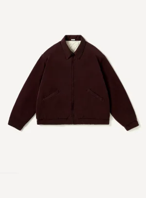 A.Presse Washed Silk Rayon Gabardine Jacket - Burgundy
