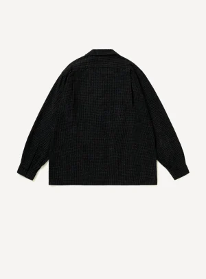 A.Presse Silk Nep Loop Collar Shirt