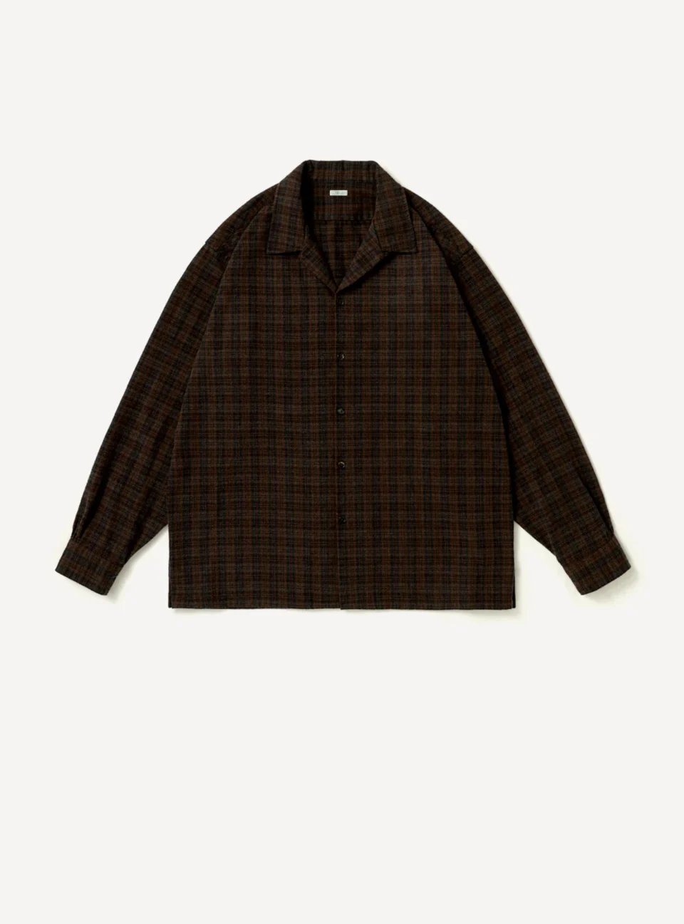 A.Presse Silk Nep Loop Collar Shirt
