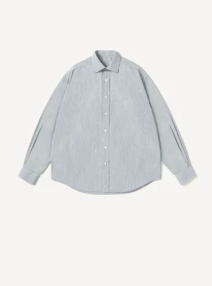 A.Presse Spread Collar Shirt - Grey
