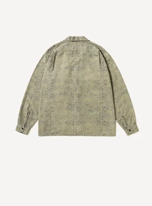 A.Presse Vintage Linen Cotton Loop Collar Shirts - Brown