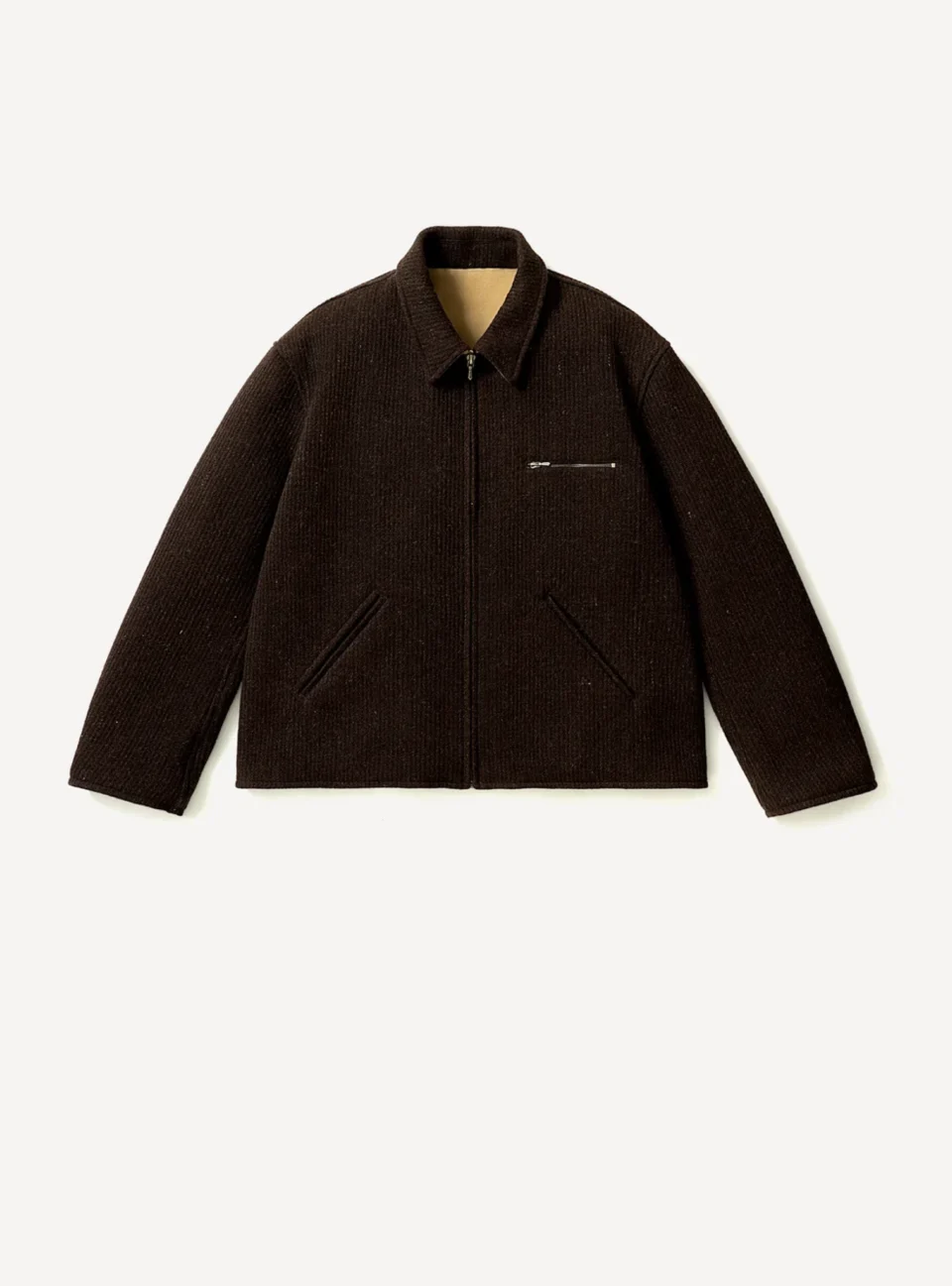 A.Presse Vintage Wool Cashmere Corduroy Sports Jacket - Front
