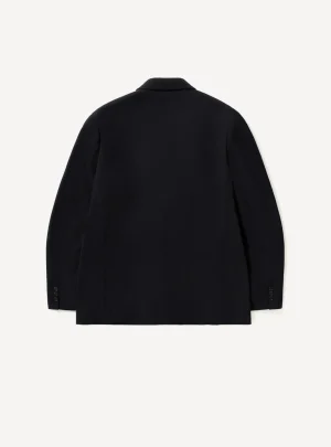 A.Presse Wool Double Breasted Coat - Navy
