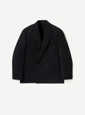 A.Presse Wool Double Breasted Coat - Navy