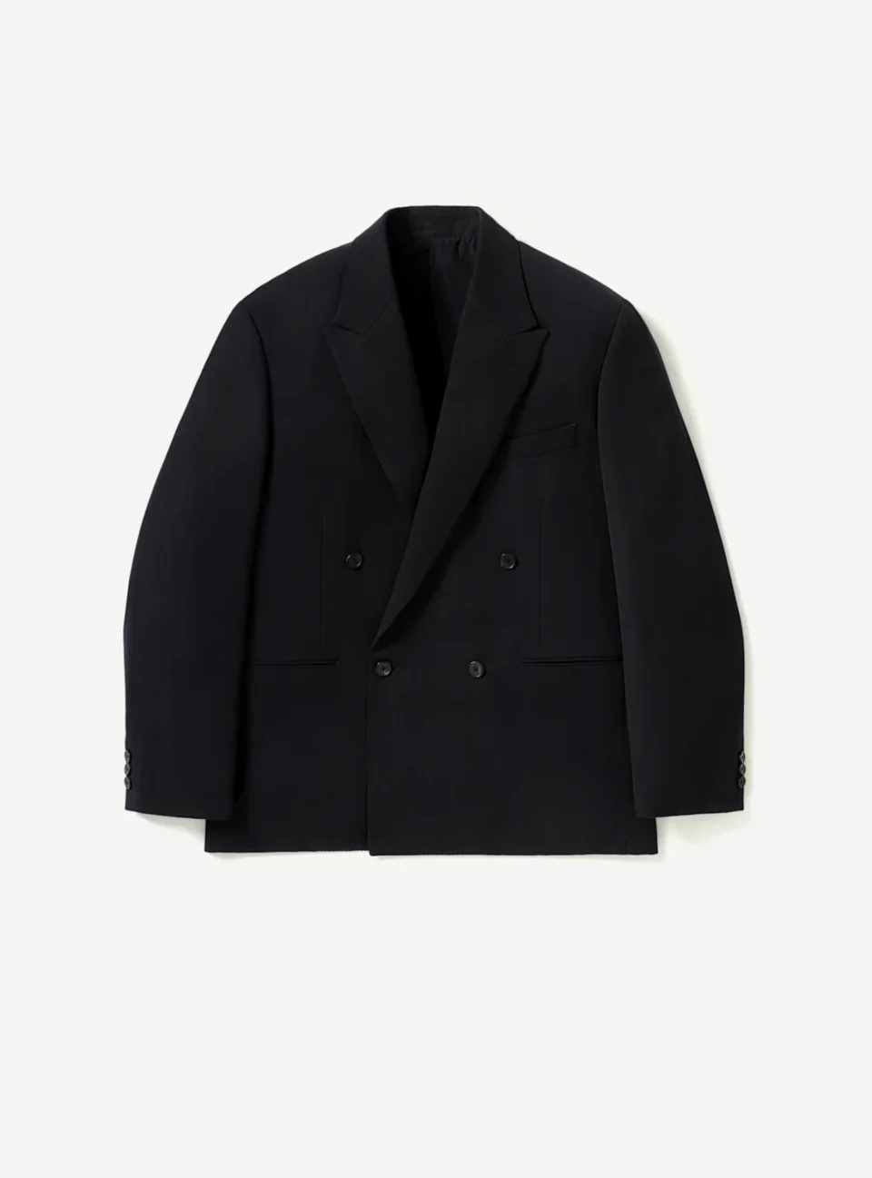 A.Presse Wool Double Breasted Coat - Navy