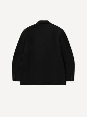 A.Presse Wool Double Breasted Jacket - Black - Back