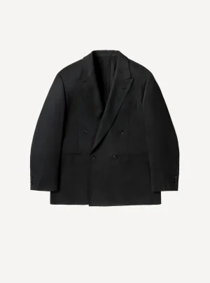 A.Presse Wool Double Breasted Jacket - Charcoal