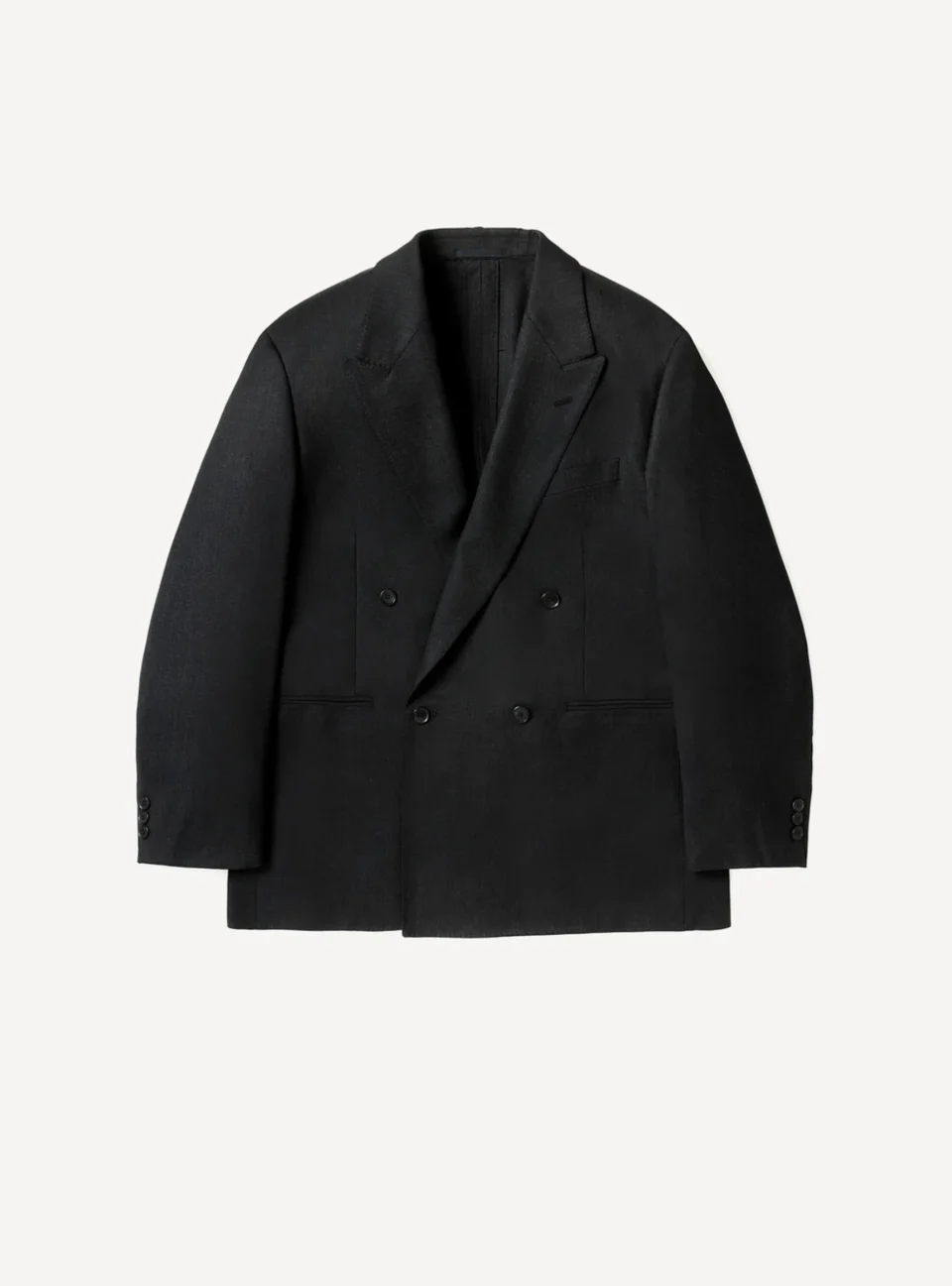 A.Presse Wool Double Breasted Jacket - Charcoal