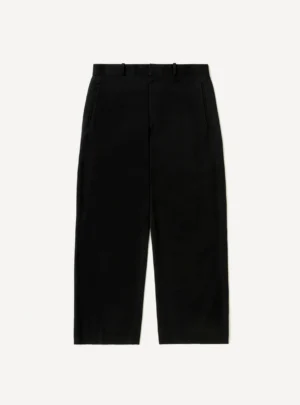 A.Presse Cotton Silk Twill Wide Trouser - Black | A.Presse