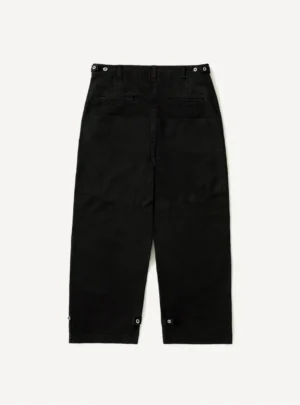 A.Presse Military Double Knee Trouser - Black - Back Side