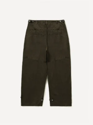 A.Presse Military Double Knee Trouser - Olive - Back Side