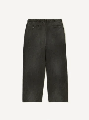 A.Presse Vintage Black Chambray Work Pant - Grey - Back Side