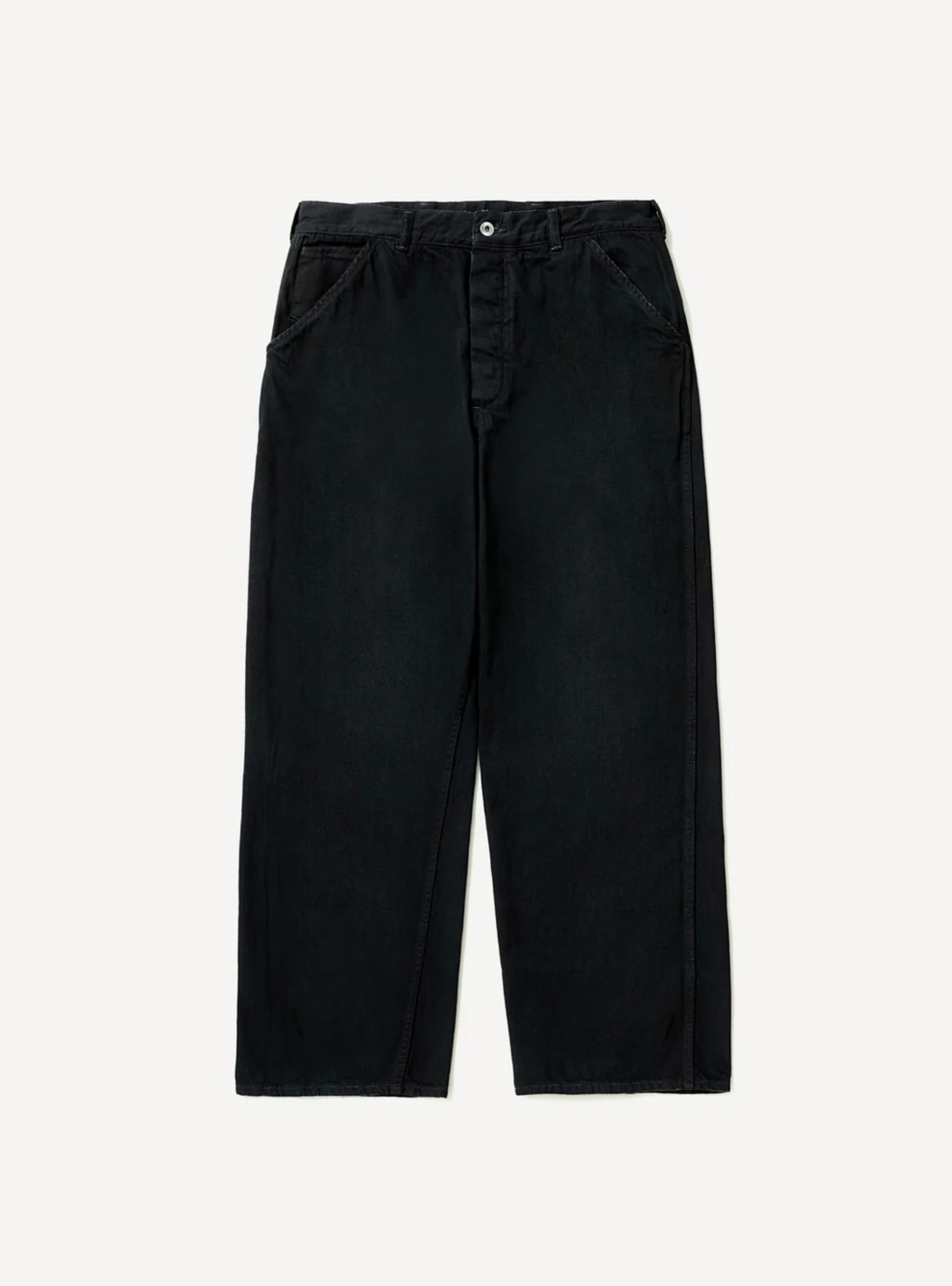 A.Presse Vintage Denim Work Pant - Black - Front Side