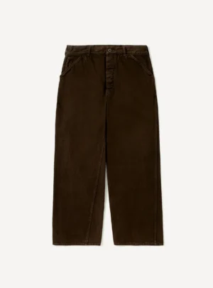 A.Presse Vintage Denim Work Pant - Brown - Front Side