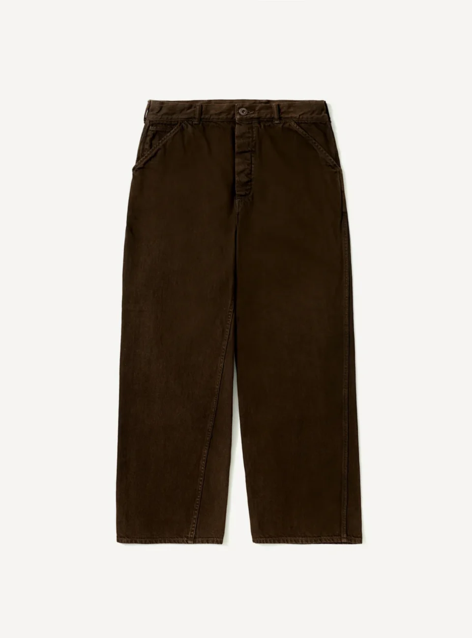 A.Presse Vintage Denim Work Pant - Brown - Front Side