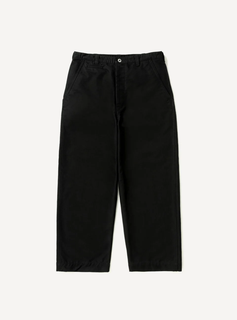 A.Presse Vintage Motorcycle Trouser - Black - Front Side