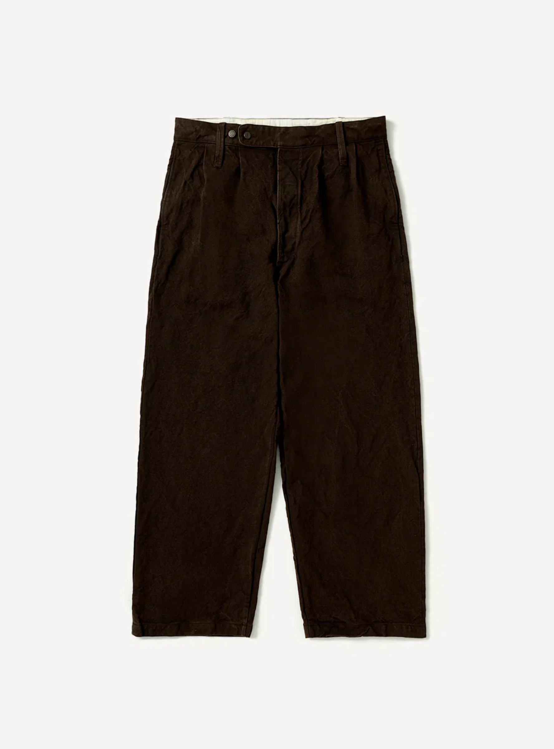 A.Presse Vintage Silk Hemp WW2 British Army Trouser - Brown | A.Presse