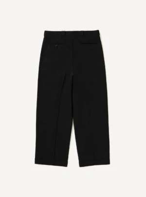 A.Presse Washed Silk Wide Trouser - Black - Back Side