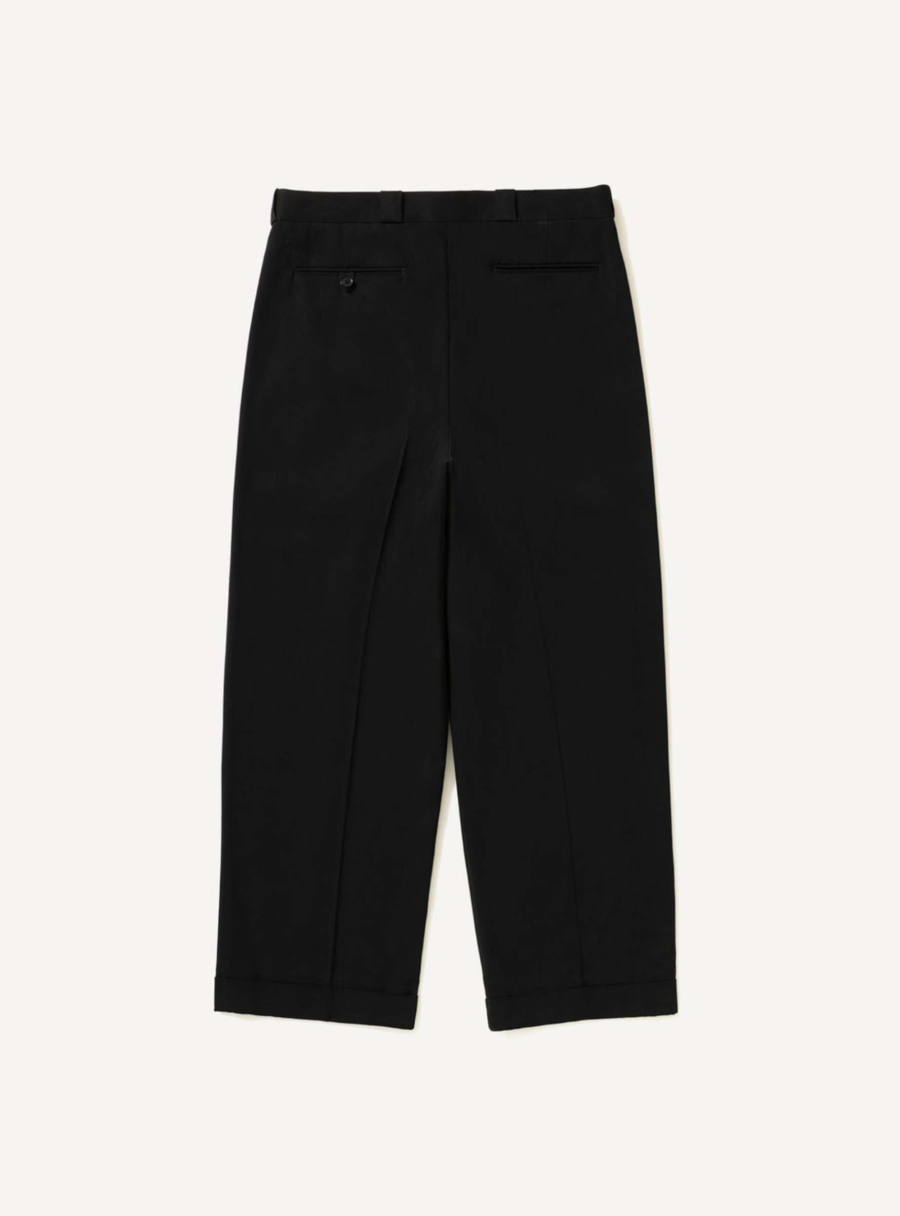 A.Presse Washed Silk Wide Trouser - Black - Back Side