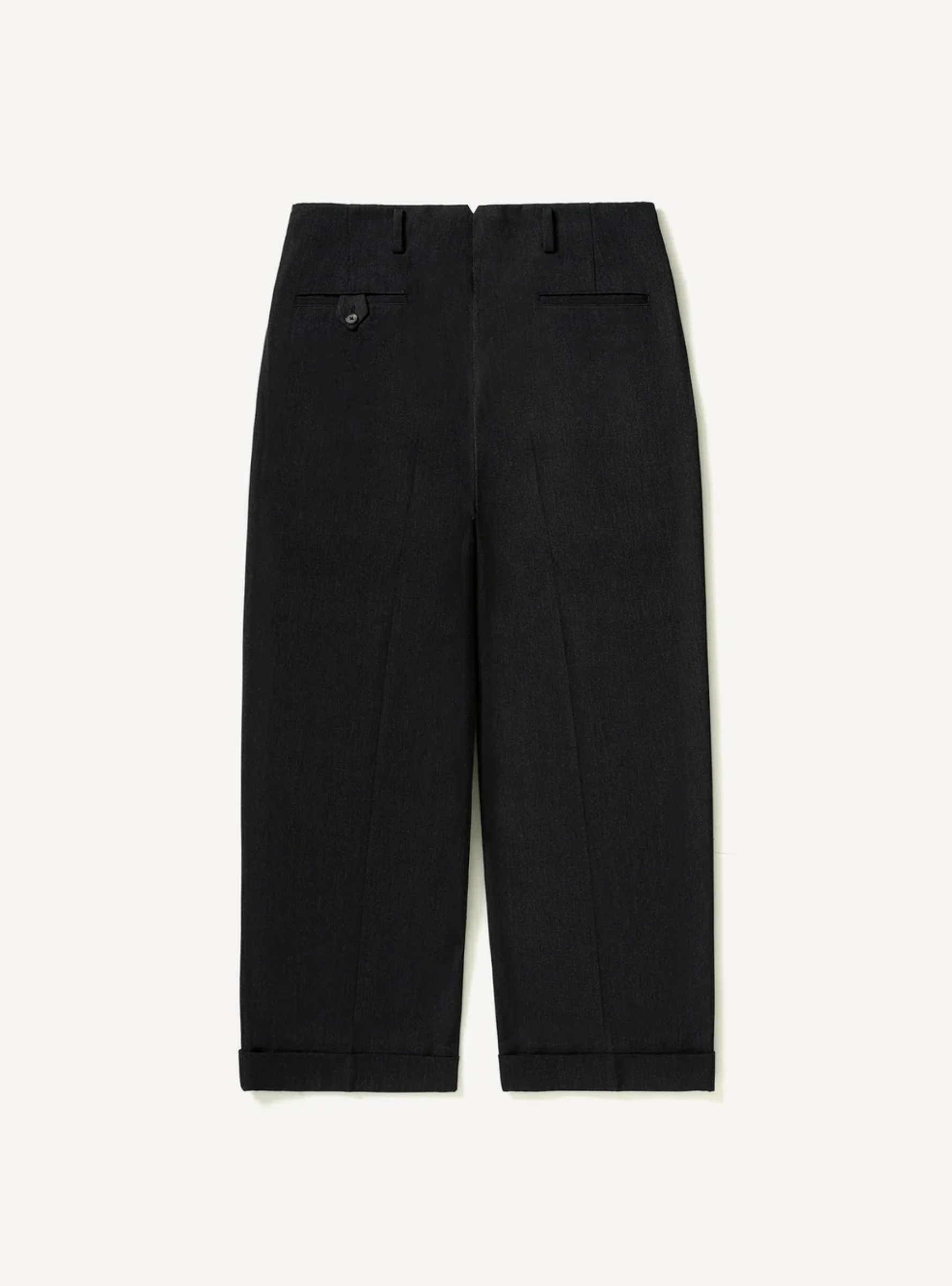 A.Presse Wool Wide Tapered Trouser - Charcoal - Back Side