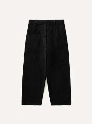 Vintage Silk Hemp WW2 British Army Trouser - Black - Back Side