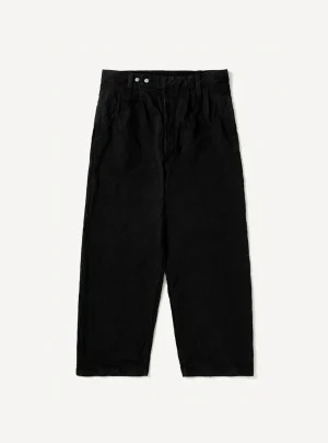 Vintage Silk Hemp WW2 British Army Trouser - Black - Front Side