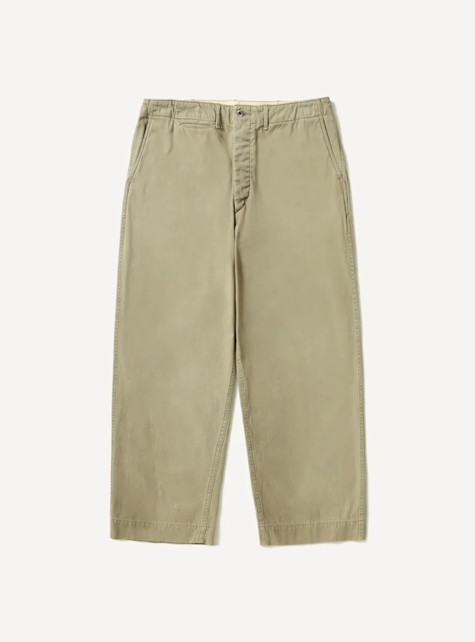 A.Presse Vintage Chino Trouser - Beige - Front Side