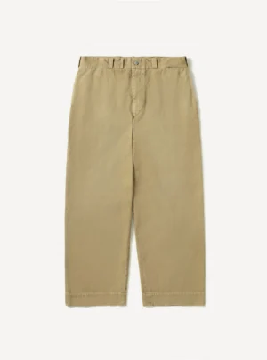 A.Presse Vintage Twill Work Pant - Beige - Front View