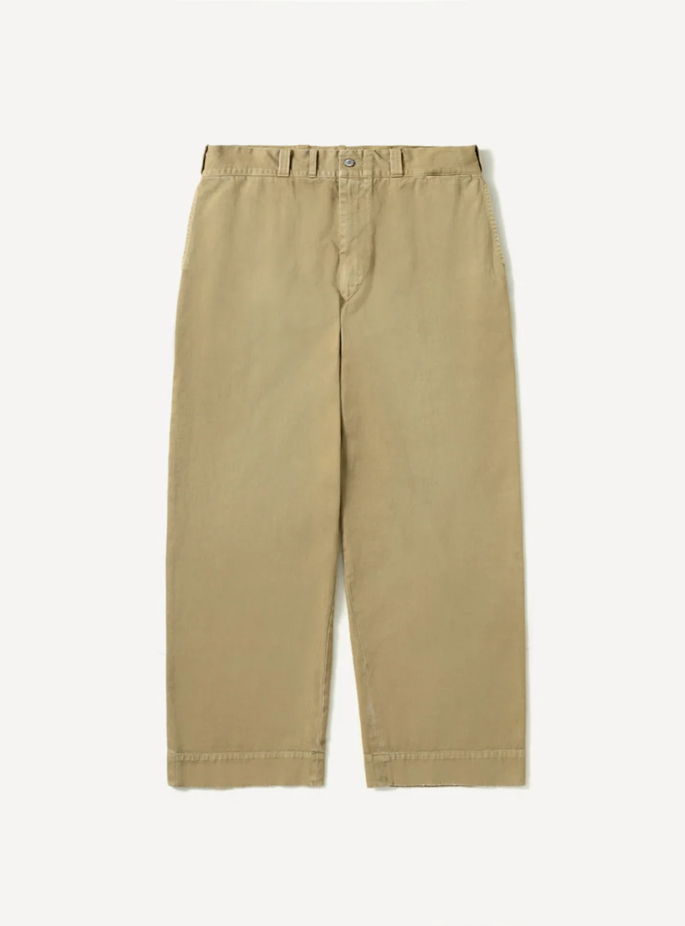 A.Presse Vintage Twill Work Pant - Beige - Front View
