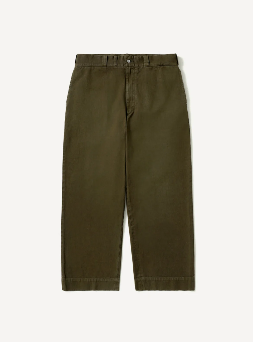 A.Presse Vintage Twill Work Pant - Olive - Front Side