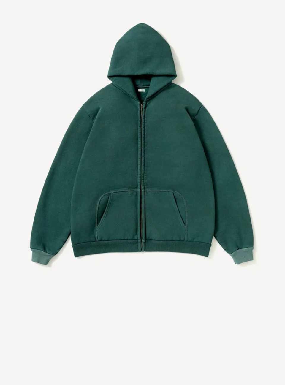 A.Presse Vintage Zipper Hoodie - Green - Front Side