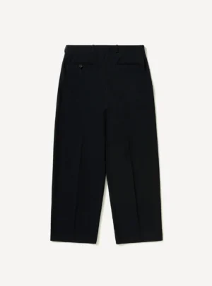 A.Presse Wool Rayon Wide Trouser - Black - Back Side
