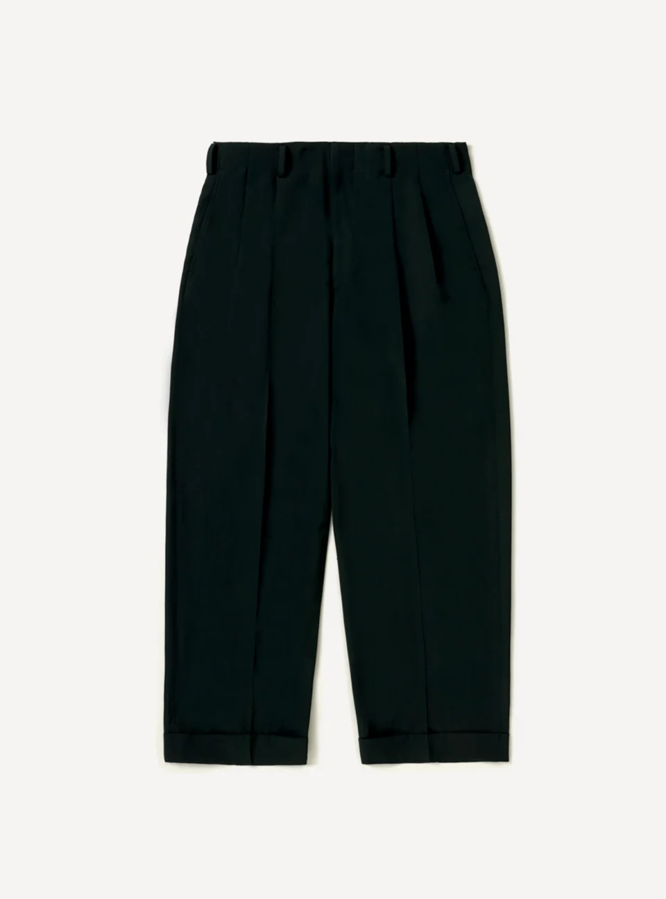 A.Presse Wool Rayon Wide Trouser - Navy - Front Side